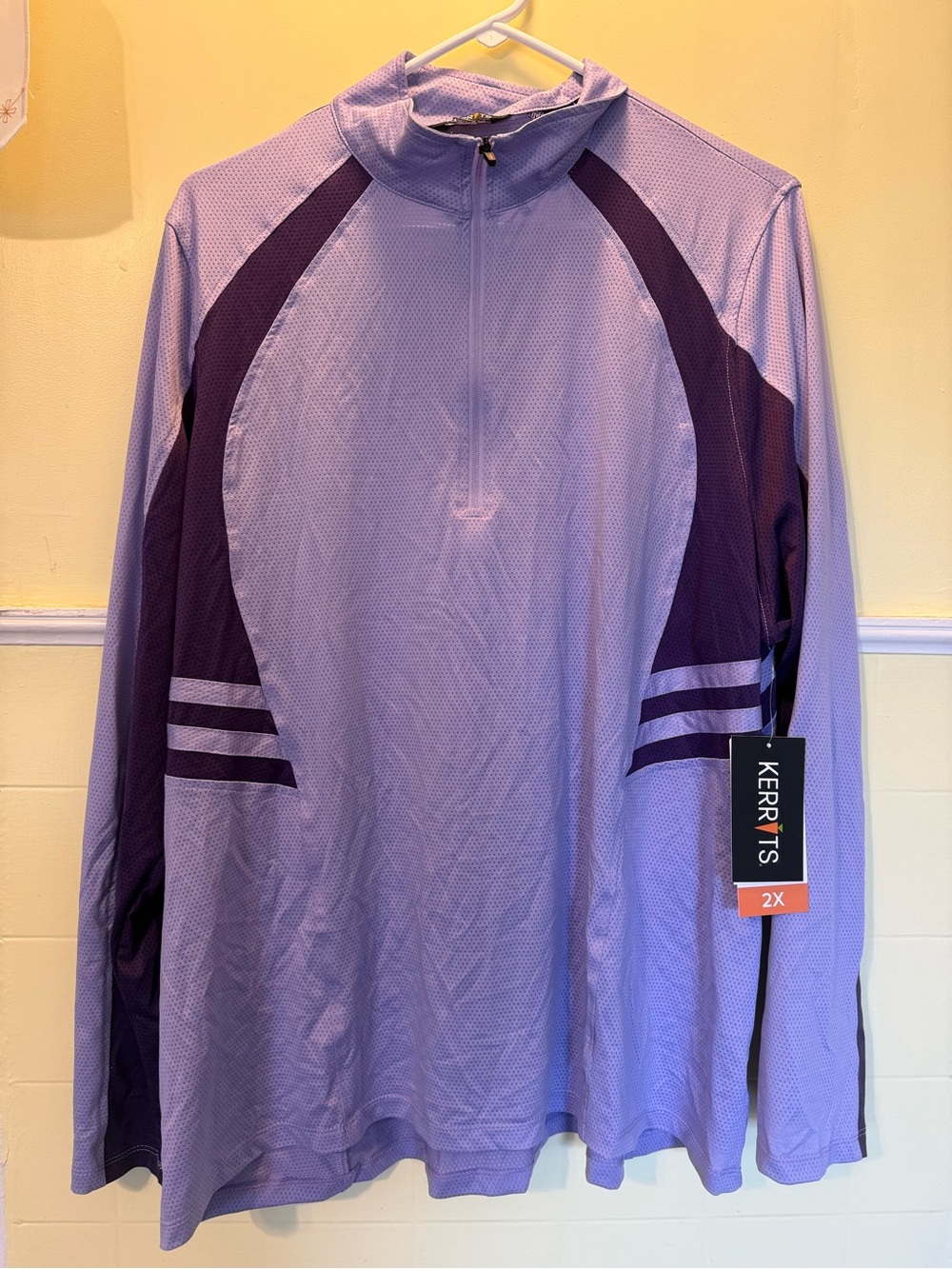 Kerrits Lavender and Plum Long-Sleeve Performance Top